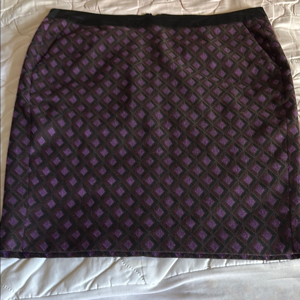 Mexx Burgundy  Brown and Black Pencil Skirt Work